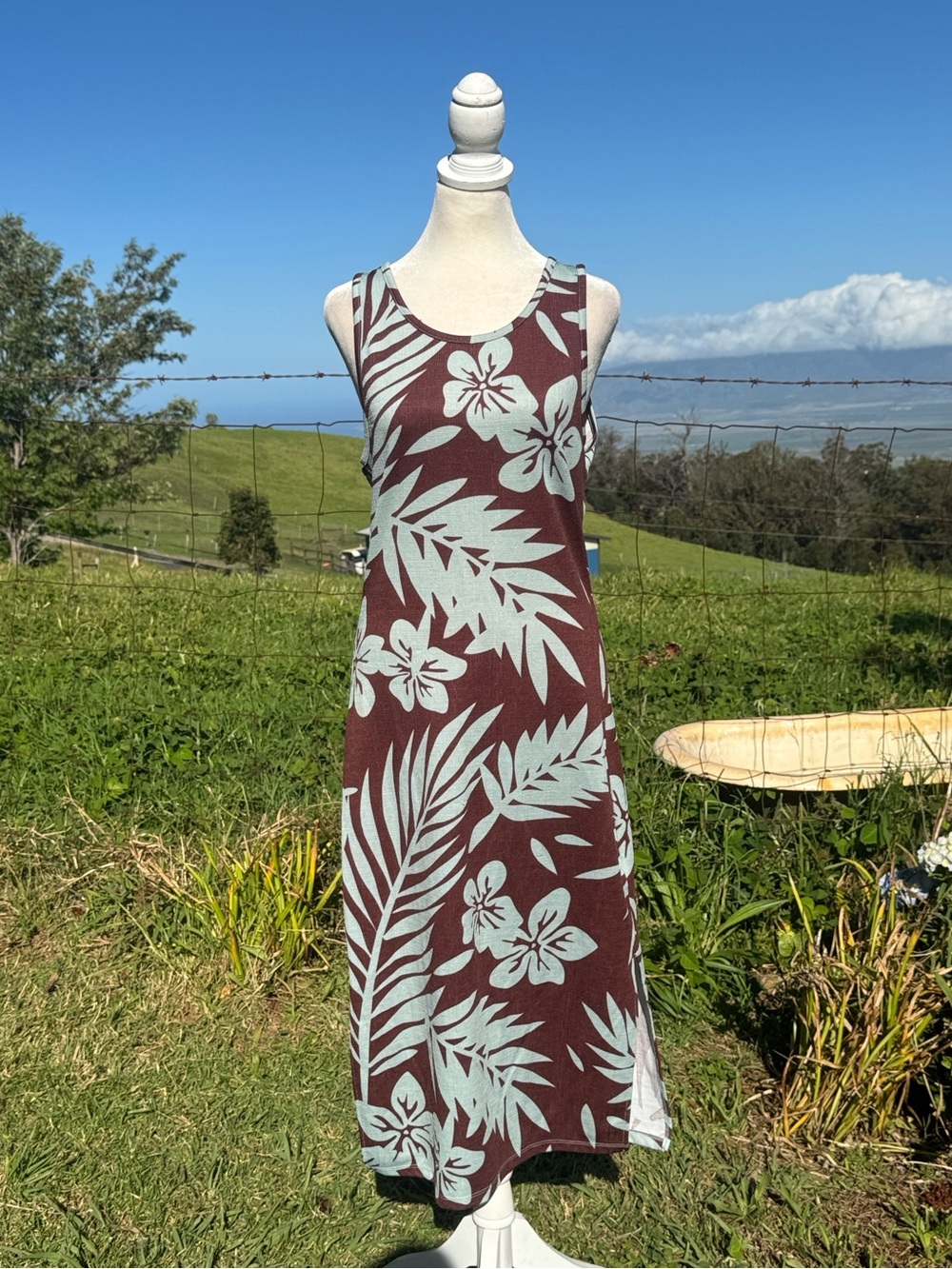 Roxy Good Keepsake Palmeria Print Dress Bitter
Chocolate Beach Tropical Dress L